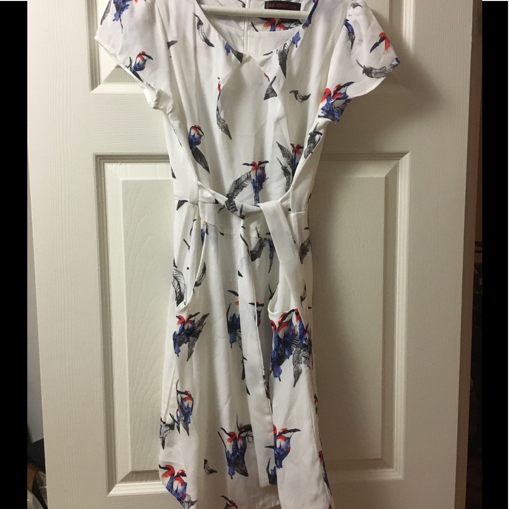 Cream color with print dress